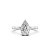 1.00ct Pear Lab Grown Diamond Solitaire Ring | D-E-F, VVS-VS Clarity | IGI Certified | Custom Gold