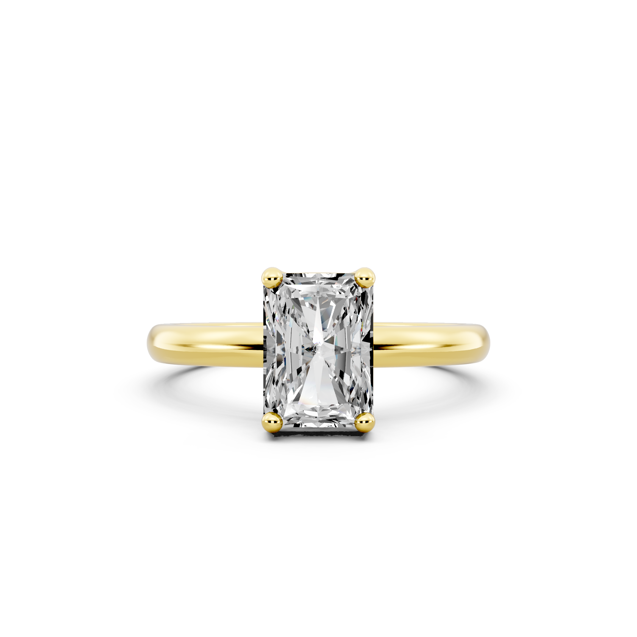 1.00ct Radiant Lab Grown Diamond Solitaire Ring | D-E-F, VVS-VS Clarity | IGI Certified | Custom Gold