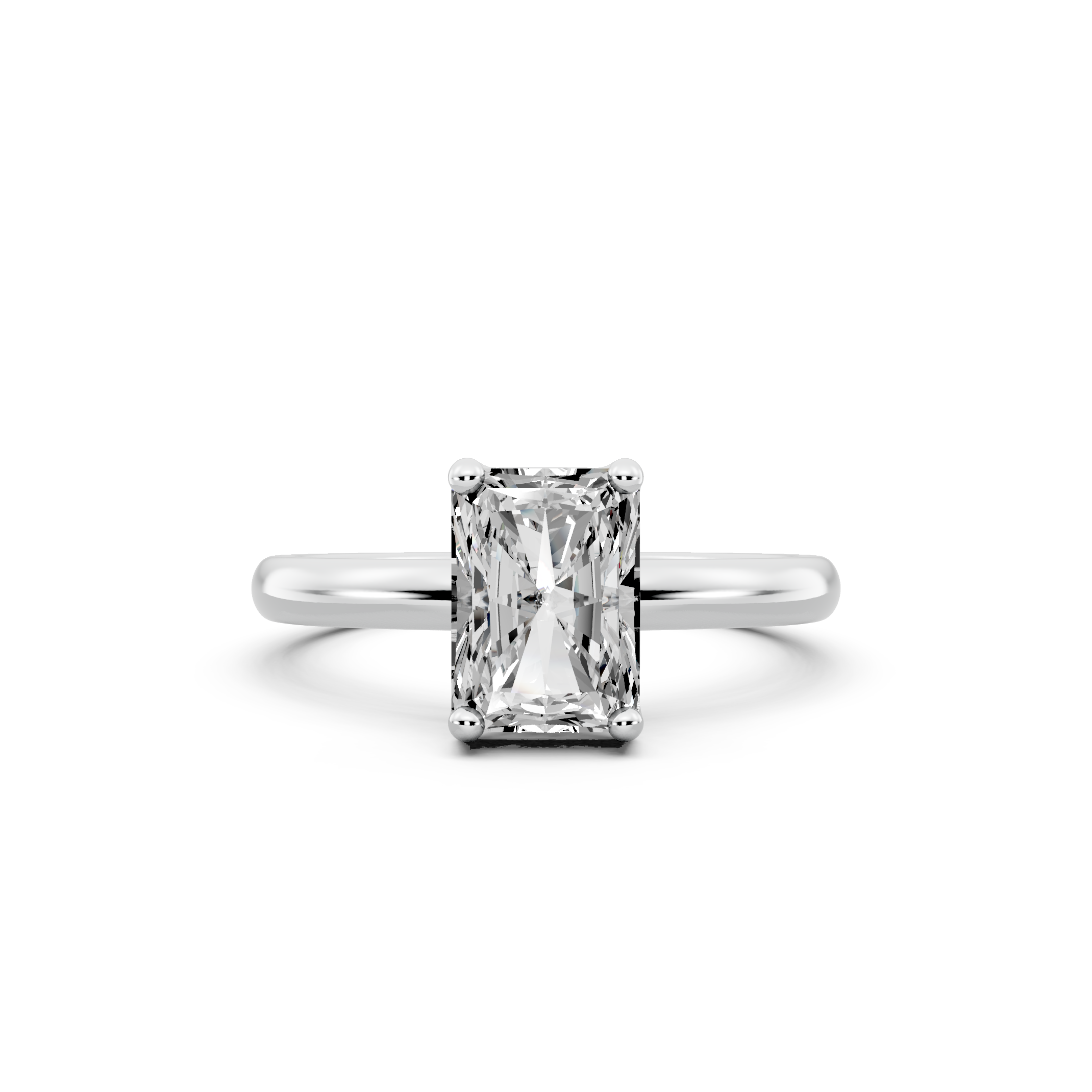 1.00ct Radiant Lab Grown Diamond Solitaire Ring | D-E-F, VVS-VS Clarity | IGI Certified | Custom Gold