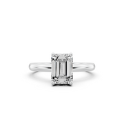 1.00ct Emerald Lab Grown Diamond Solitaire Ring | D-E-F, VVS-VS Clarity | IGI Certified | Custom Gold