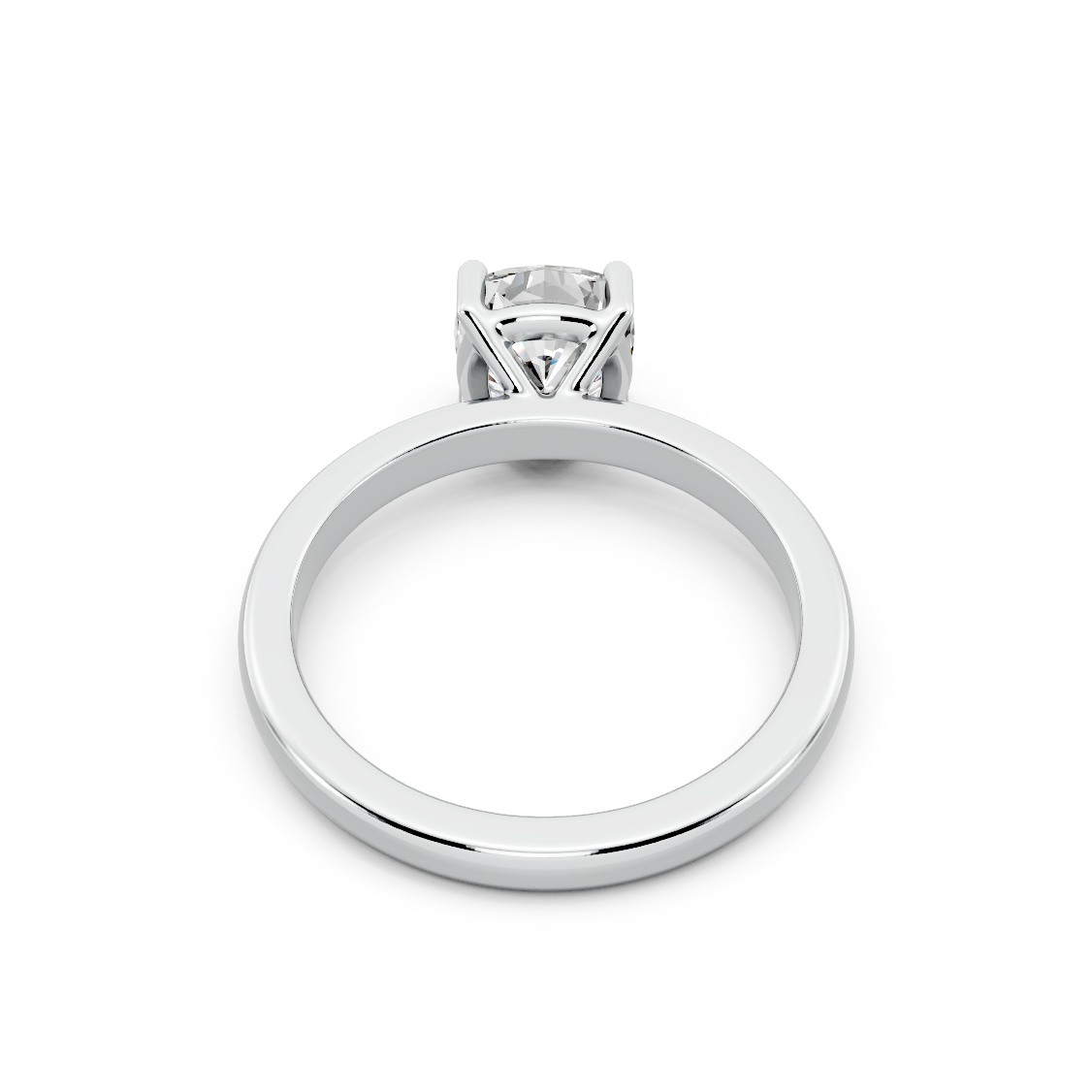 1.00ct Cushion Lab Grown Diamond Solitaire Ring | D-E-F, VVS-VS Clarity | IGI Certified | Custom Gold