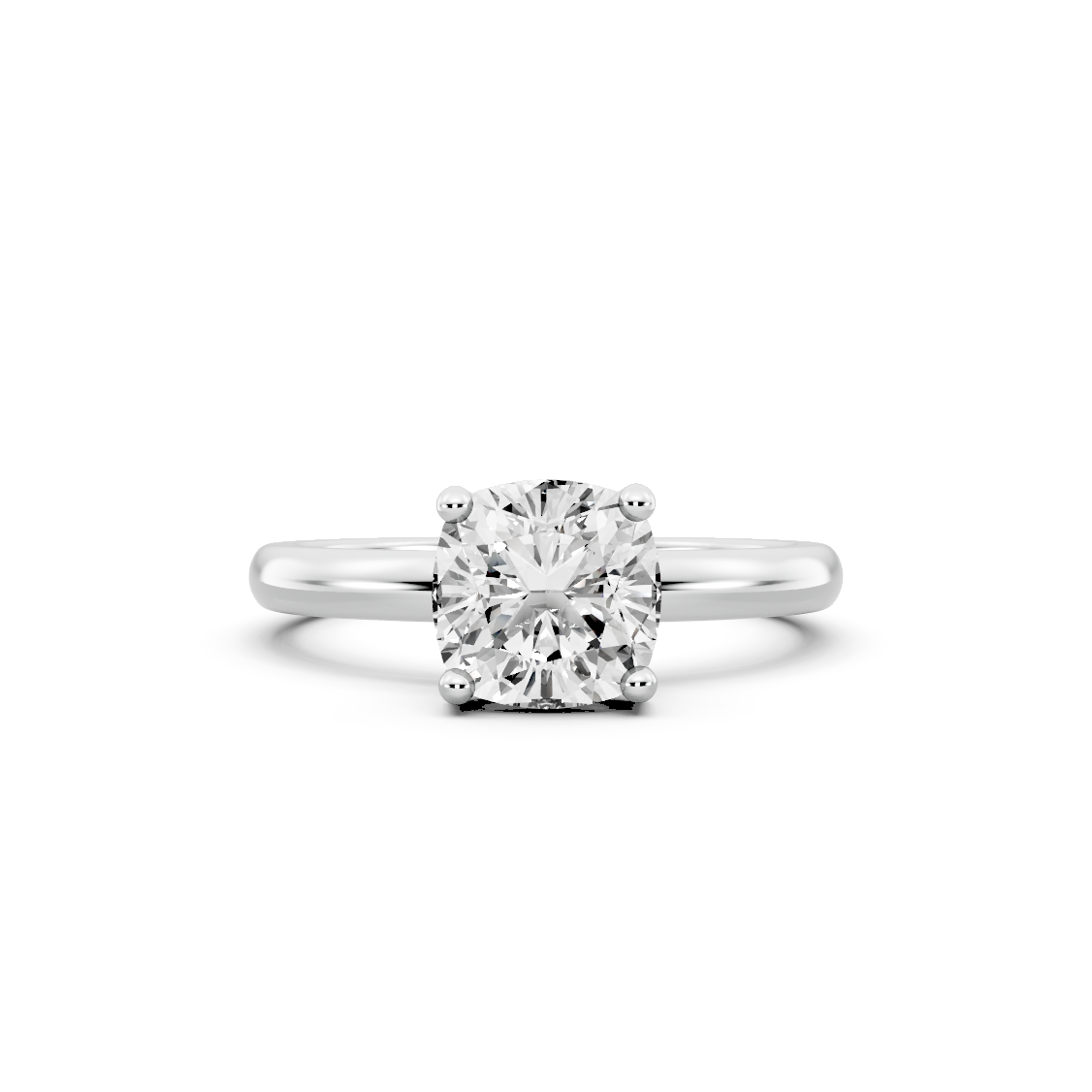 1.00ct Cushion Lab Grown Diamond Solitaire Ring | D-E-F, VVS-VS Clarity | IGI Certified | Custom Gold
