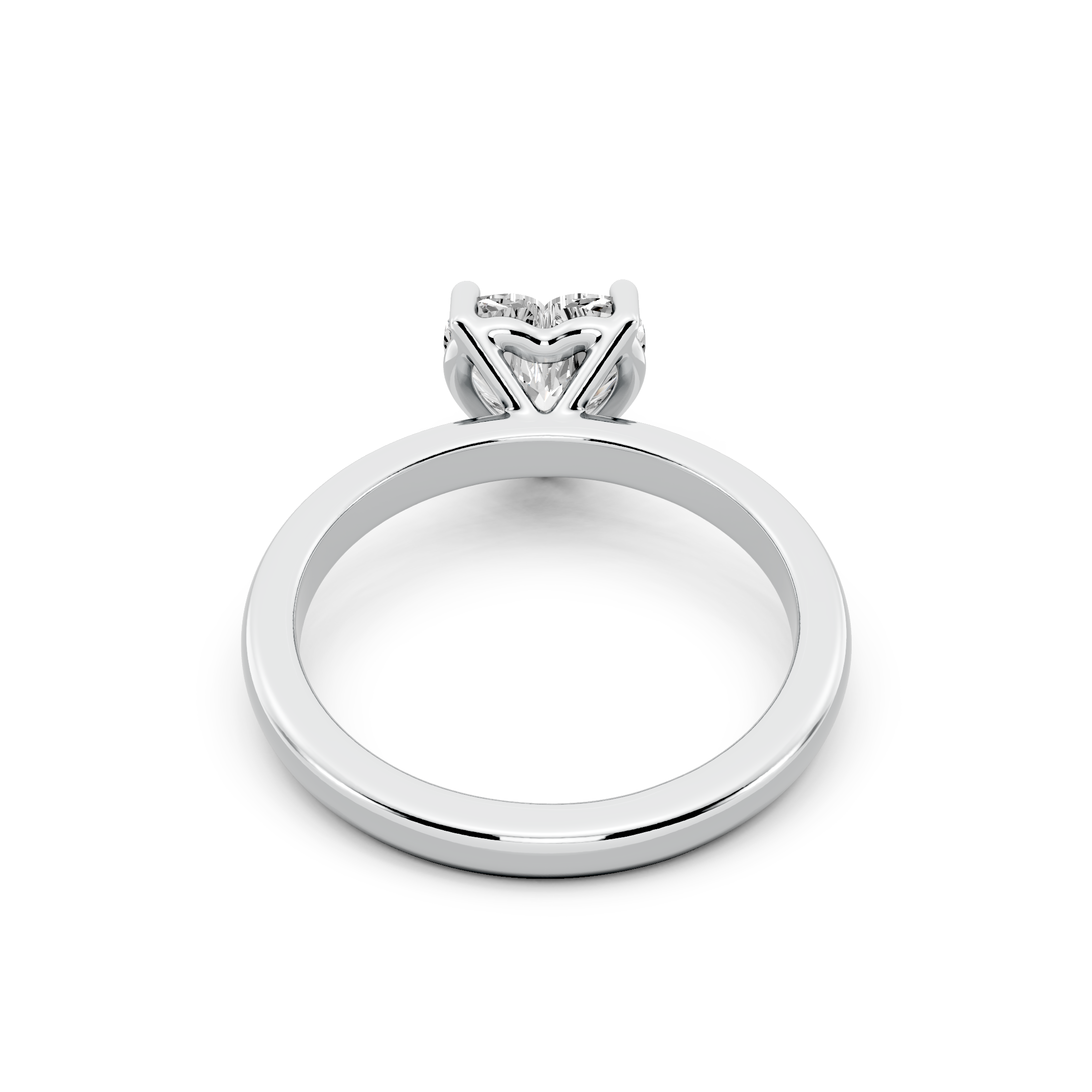 1.00ct Heart Lab Grown Diamond Solitaire Ring | D-E-F, VVS-VS Clarity | IGI Certified | Custom Gold