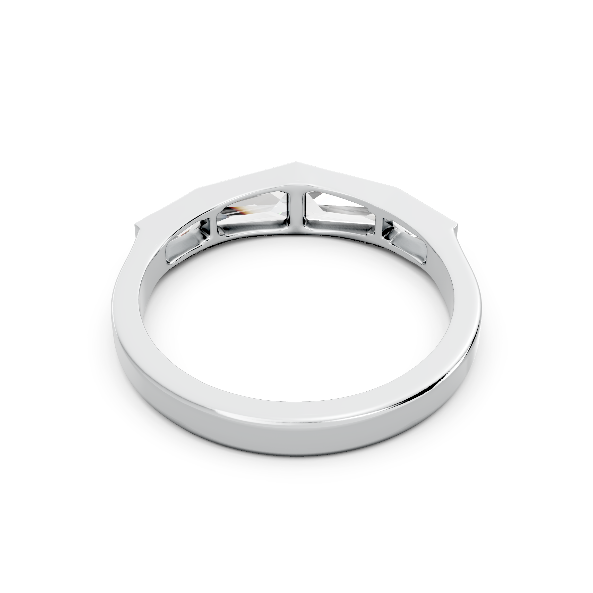 0.80tcw Custom Tapper Baguette Lab Grown Diamond Vintage Engagement Ring | Custom Gold |