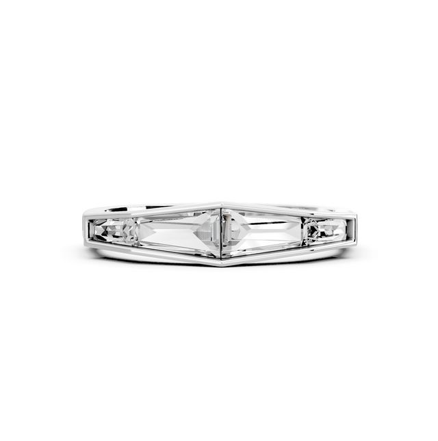 0.80tcw Custom Tapper Baguette Lab Grown Diamond Vintage Engagement Ring | Custom Gold |