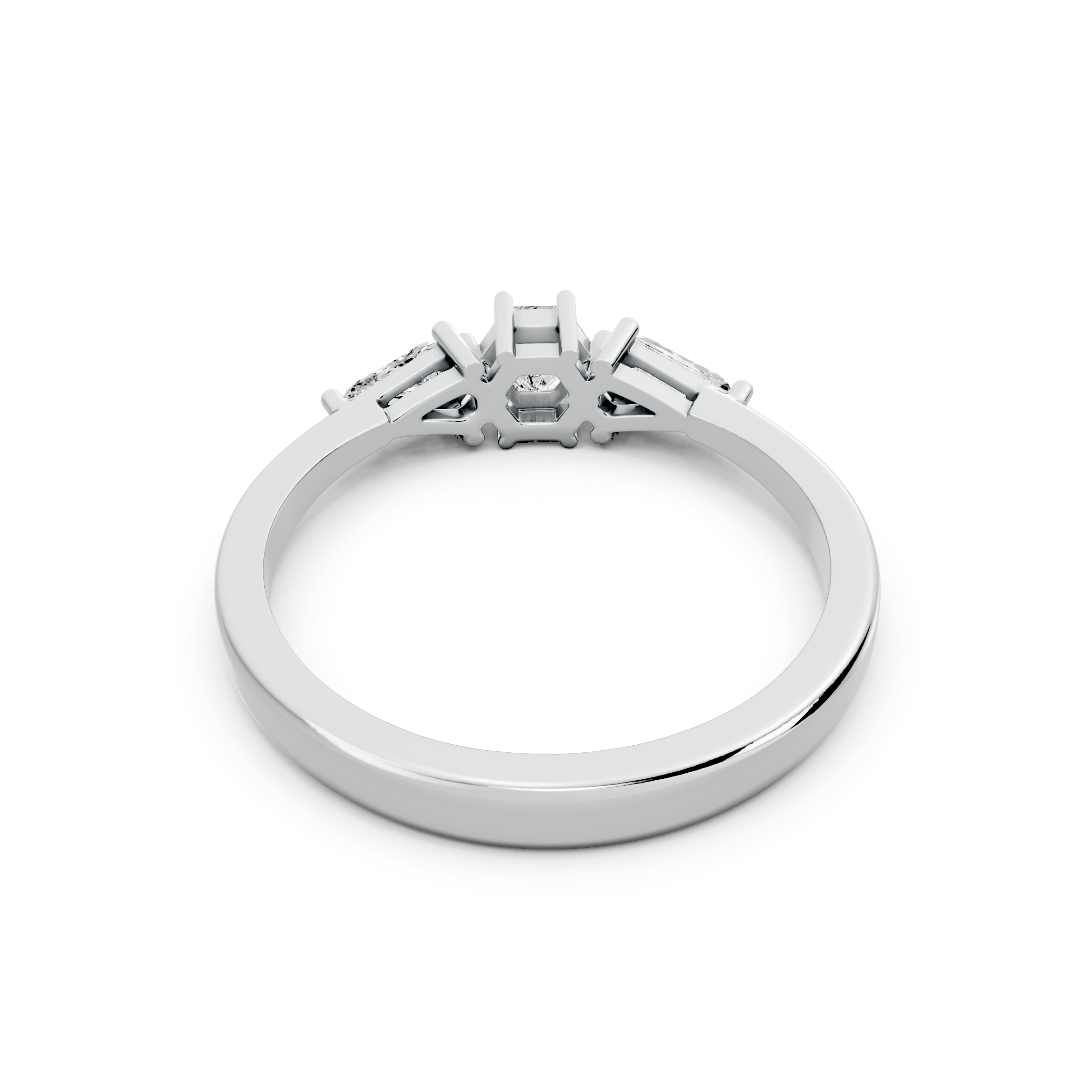 Hexagon & Kite Custom-cut Lab Grown Diamond Unique Engagement Ring | Custom Gold |
