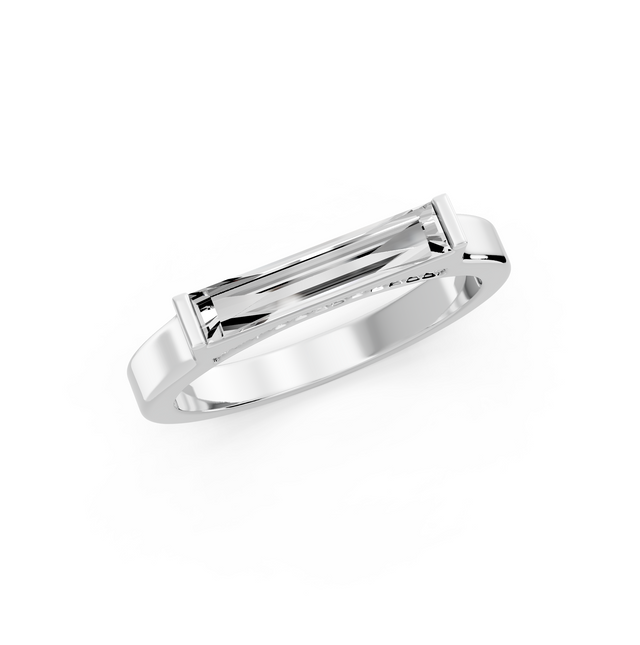 0.68tct Custom Baguette Lab Grown Diamond Unique Engagement Ring | Custom Gold |