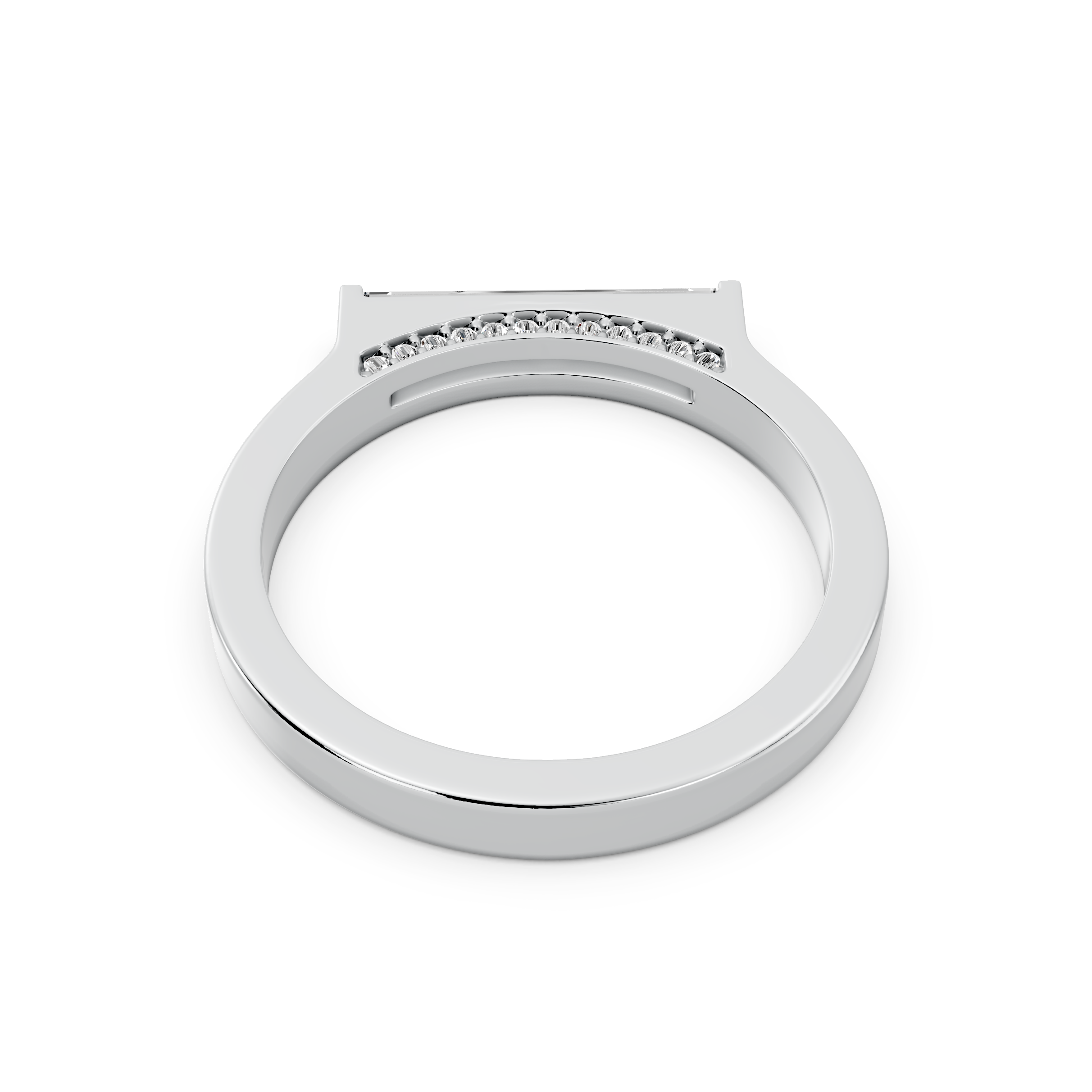 0.68tct Custom Baguette Lab Grown Diamond Unique Engagement Ring | Custom Gold |