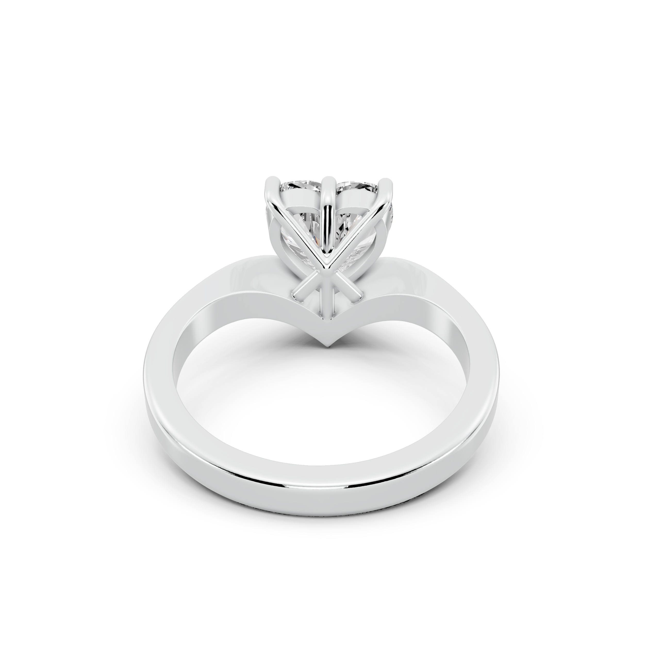 2.00ct Heart Lab Diamond Ocean Waves Inspired Settings Engagement Ring | D-E-F Color | VVS-VS Clarity | IGI Certified |