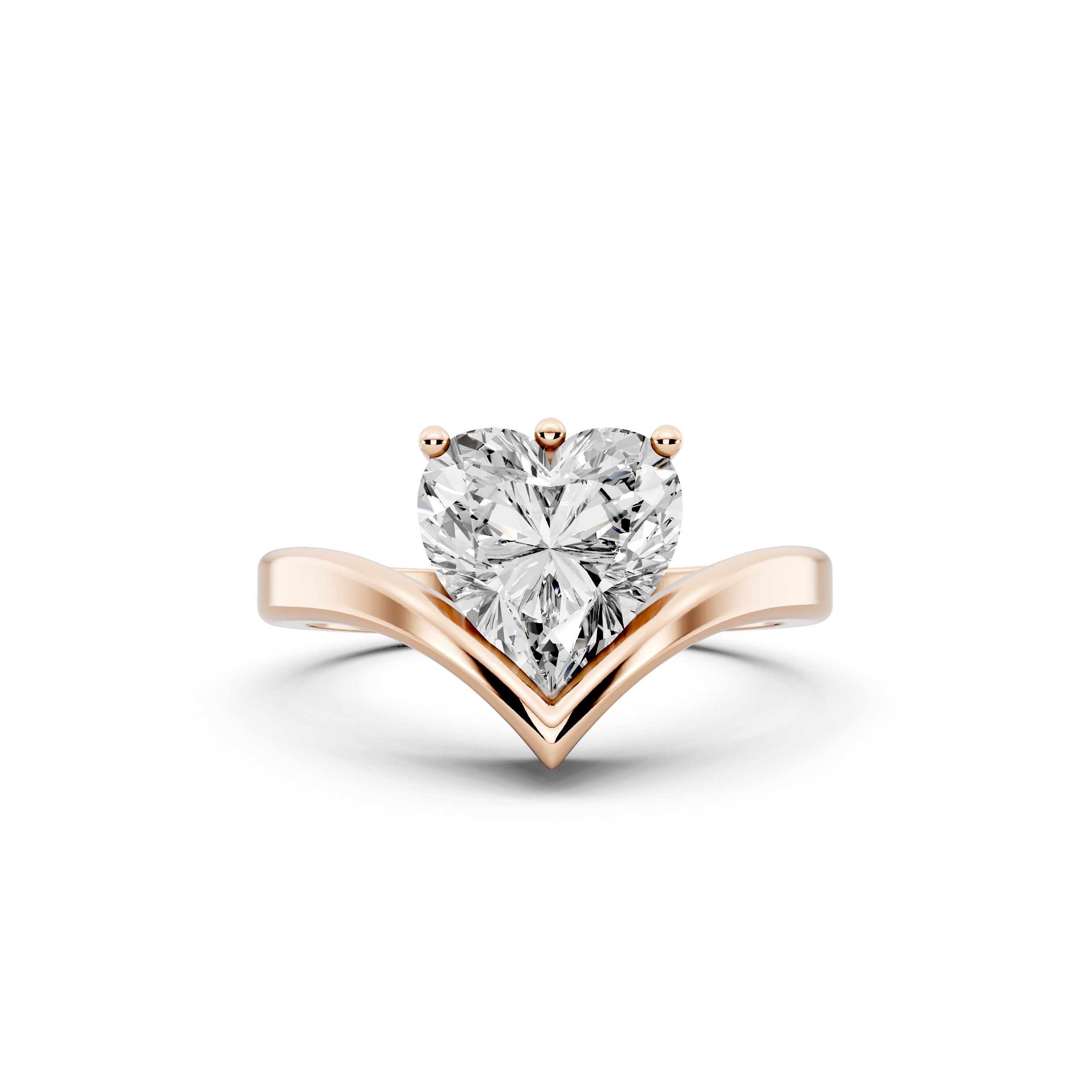 2.00ct Heart Lab Diamond Ocean Waves Inspired Settings Engagement Ring | D-E-F Color | VVS-VS Clarity | IGI Certified |