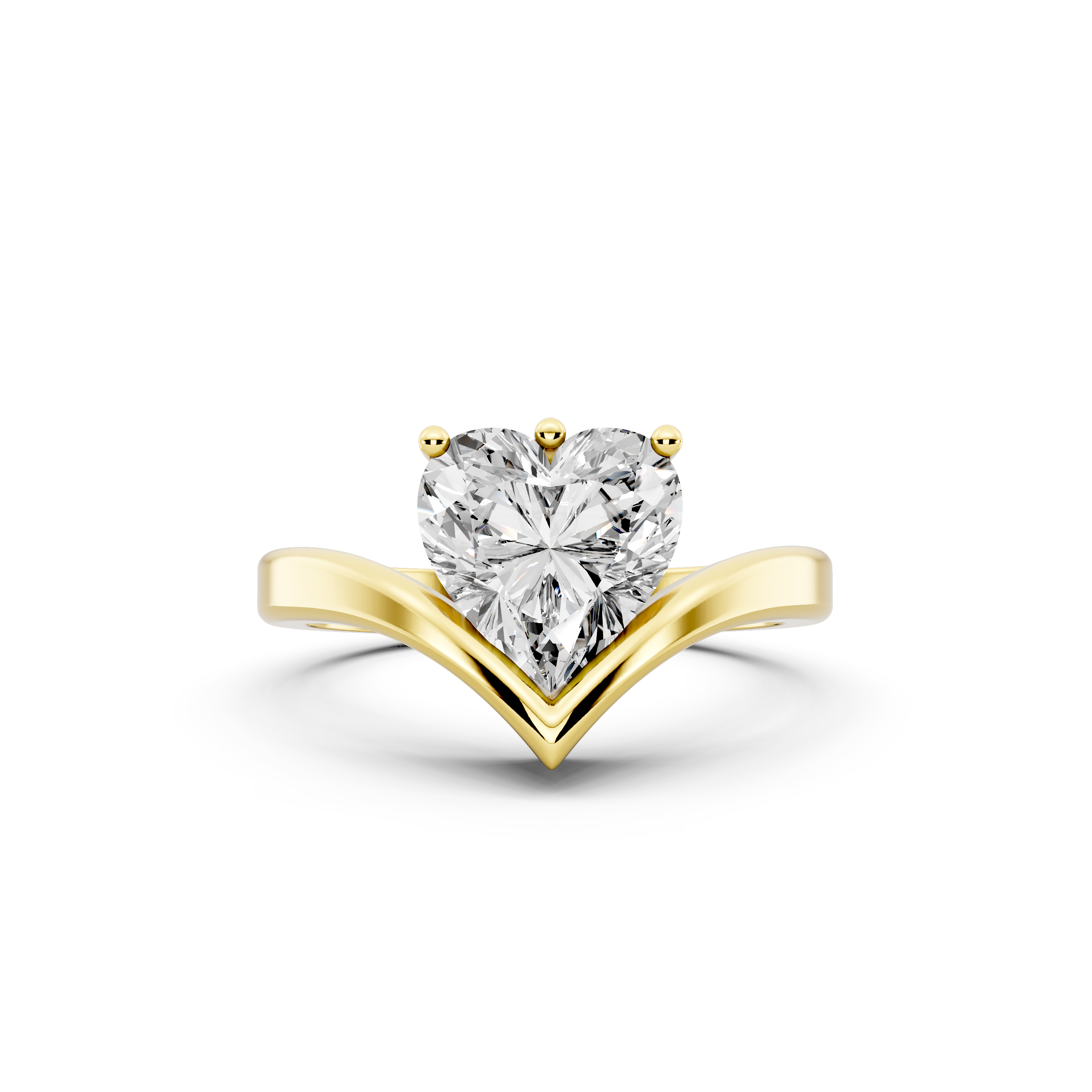 2.00ct Heart Lab Diamond Ocean Waves Inspired Settings Engagement Ring | D-E-F Color | VVS-VS Clarity | IGI Certified |