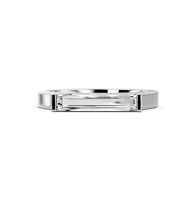 0.68tct Custom Baguette Lab Grown Diamond Unique Engagement Ring | Custom Gold |