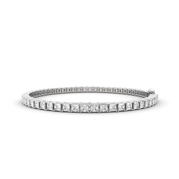 5tct Princess Cut Lab Created Diamond Tennis Bracelet, E-F Color, VS Clarity, IGI Certificate