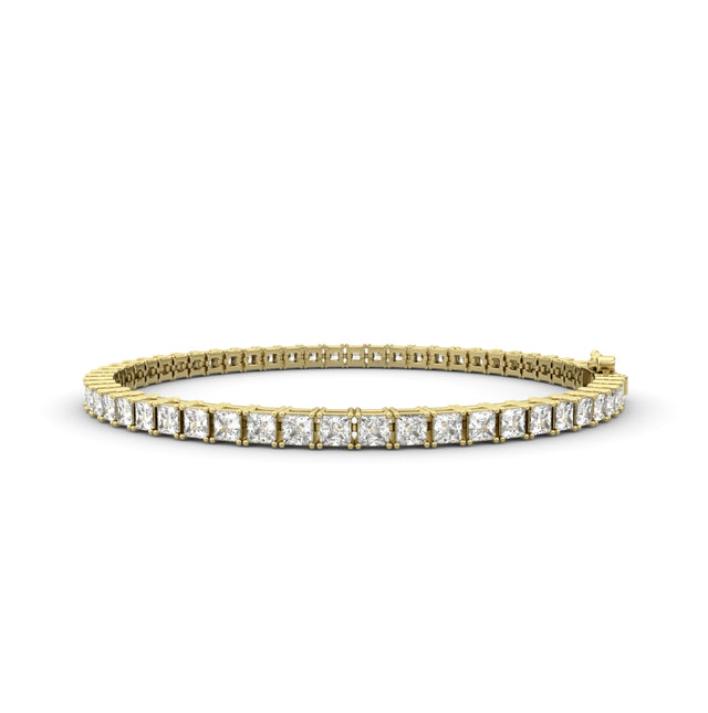 5tct Princess Cut Lab Created Diamond Tennis Bracelet, E-F Color, VS Clarity, IGI Certificate