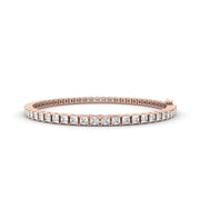 5tct Princess Cut Lab Created Diamond Tennis Bracelet, E-F Color, VS Clarity, IGI Certificate