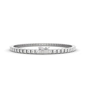 5tct Princess Cut Lab Created Diamond Tennis Bracelet, E-F Color, VS Clarity, IGI Certificate