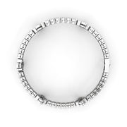 3.85tcw Round Lab Diamond Tennis Bracelet With Black Flower-cut Gemstones | D-E-F VVS–VS | Custom Gold |