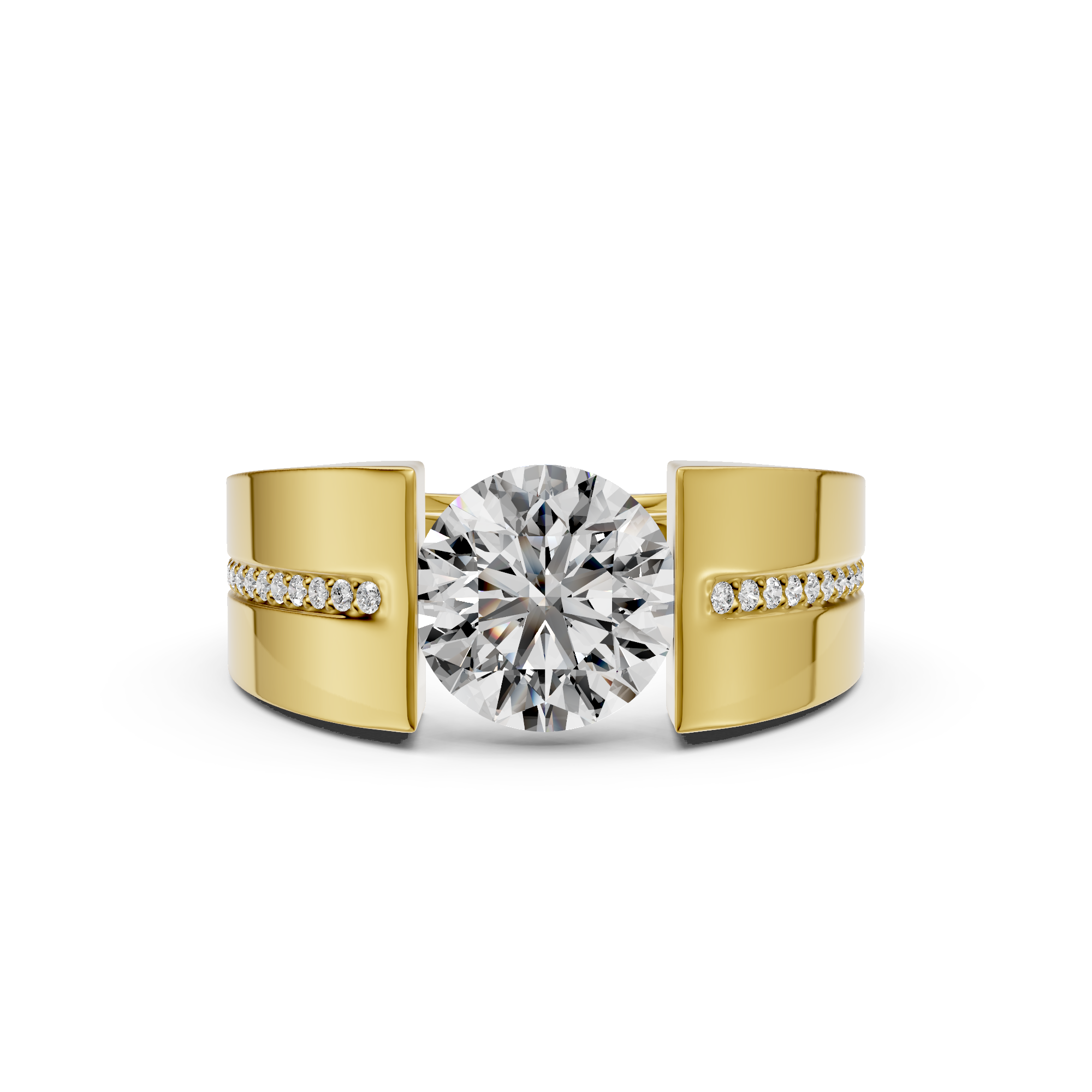 Round 2.09tct Men’s Tension Lab Grown Diamond Ring | IGI Certified | White Gold Design