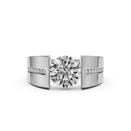 Round 2.09tct Men’s Tension Lab Grown Diamond Ring | IGI Certified | White Gold Design