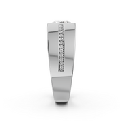 Round 2.09tct Men’s Tension Lab Grown Diamond Ring | IGI Certified | White Gold Design