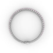 5.37tcw Pink Round Lab Diamond Tennis Bracelet With Color Sheds Diamond | Custom Gold |