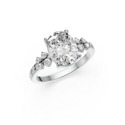 2.16tct Oval Lab Diamond Engagement Ring | IGI Certified | Custom Gold |