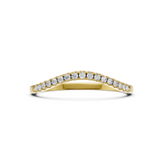 Round Colourless Moissanite Band | Wedding Band | Curved Band | Stackable Band | Half Eternity Band.