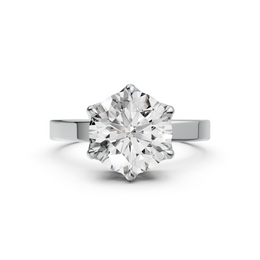 2.50ct Round Lab Diamond 6 Prongs Iconic Solitaire Engagement Ring | IGI Certified | Custom Gold |