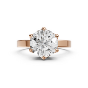 2.50ct Round Lab Diamond 6 Prongs Iconic Solitaire Engagement Ring | IGI Certified | Custom Gold |