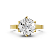 2.50ct Round Lab Diamond 6 Prongs Iconic Solitaire Engagement Ring | IGI Certified | Custom Gold |