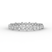 13.50 tct Heart Lab Created Diamond Tennis Bracelet, E-F Color, VS Clarity, IGI Certificate