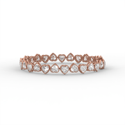 13.50 tct Heart Lab Created Diamond Tennis Bracelet, E-F Color, VS Clarity, IGI Certificate