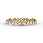13.50 tct Heart Lab Created Diamond Tennis Bracelet, E-F Color, VS Clarity, IGI Certificate