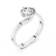 1.00ct Round Lab Grown Diamond 4-Claw Solitaire Ring | IGI Certified | D-E-F, VVS-VS Clarity