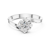 1.00ct Round Lab Grown Diamond 4-Claw Solitaire Ring | IGI Certified | D-E-F, VVS-VS Clarity