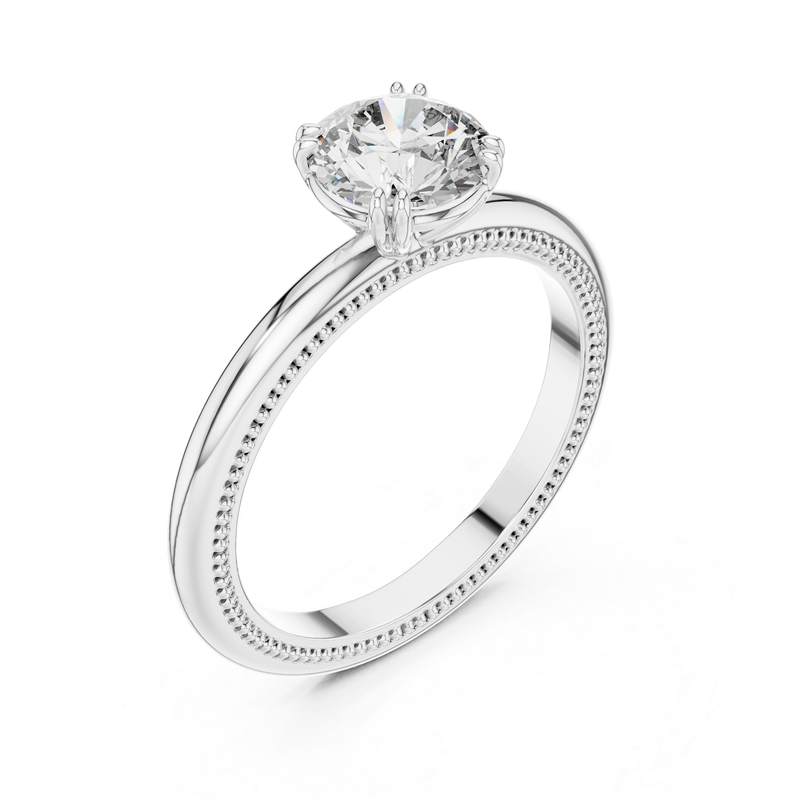 1.80ct Round Lab Grown Diamond 4-Claw Solitaire Vintage Ring | IGI Certified | D-E-F, VVS-VS Clarity