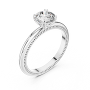 1.80ct Round Lab Grown Diamond 4-Claw Solitaire Vintage Ring | IGI Certified | D-E-F, VVS-VS Clarity