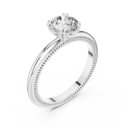 1.80ct Round Lab Grown Diamond 4-Claw Solitaire Vintage Ring | IGI Certified | D-E-F, VVS-VS Clarity