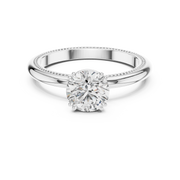 1.80ct Round Lab Grown Diamond 4-Claw Solitaire Vintage Ring | IGI Certified | D-E-F, VVS-VS Clarity