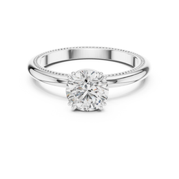 1.80ct Round Lab Grown Diamond 4-Claw Solitaire Vintage Ring | IGI Certified | D-E-F, VVS-VS Clarity