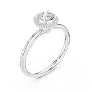 1.50tcw Round Lab Grown Diamond Halo Engagement Ring | 1.25ct Center | IGI Certified