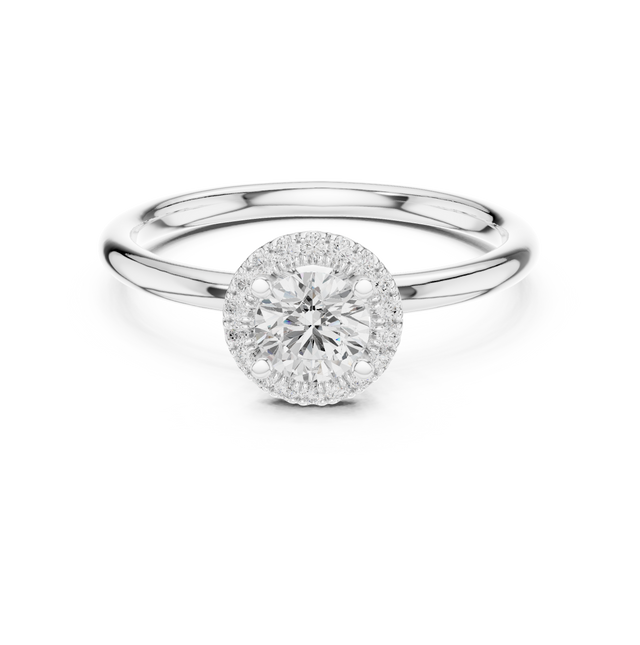 1.50tcw Round Lab Grown Diamond Halo Engagement Ring | 1.25ct Center | IGI Certified