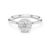 1.50tcw Round Lab Grown Diamond Halo Engagement Ring | 1.25ct Center | IGI Certified
