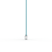 Princess Lab Grown Diamond Solitaire Necklace Pendant, EF Color, VS Clarity, IGI Certified
