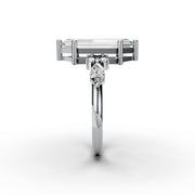 2.73tct Hexagon Unique  Lab Grown Diamond Engagement Ring | D-E-F Color | VVS–VS Clarity |