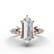 2.73tct Hexagon Unique  Lab Grown Diamond Engagement Ring | D-E-F Color | VVS–VS Clarity |
