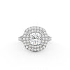 1.61ct Cushion Lab Grown Diamond Double Halo Engagement Ring | Cathedral Setting | IGI Certified