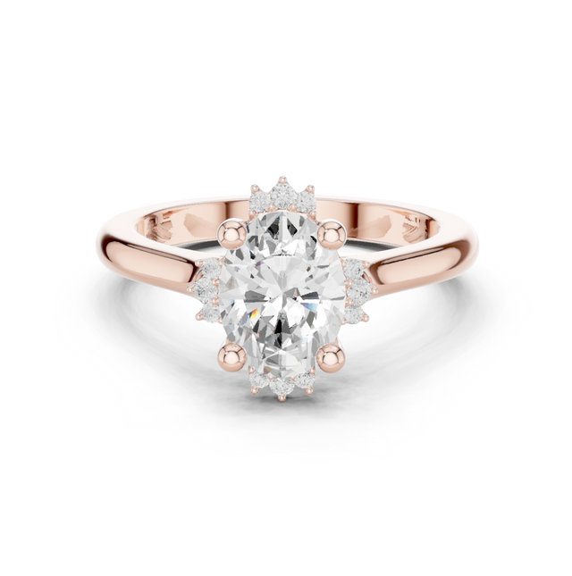 1.57tcw OVAL Lab Grown Diamond Vintage Halo Engagement Ring | | IGI Certified