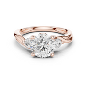 1.93tcw Round Lab Grown Diamond Brilliance Side Stone Engagement Ring | IGI Certified | Ethical & Custom