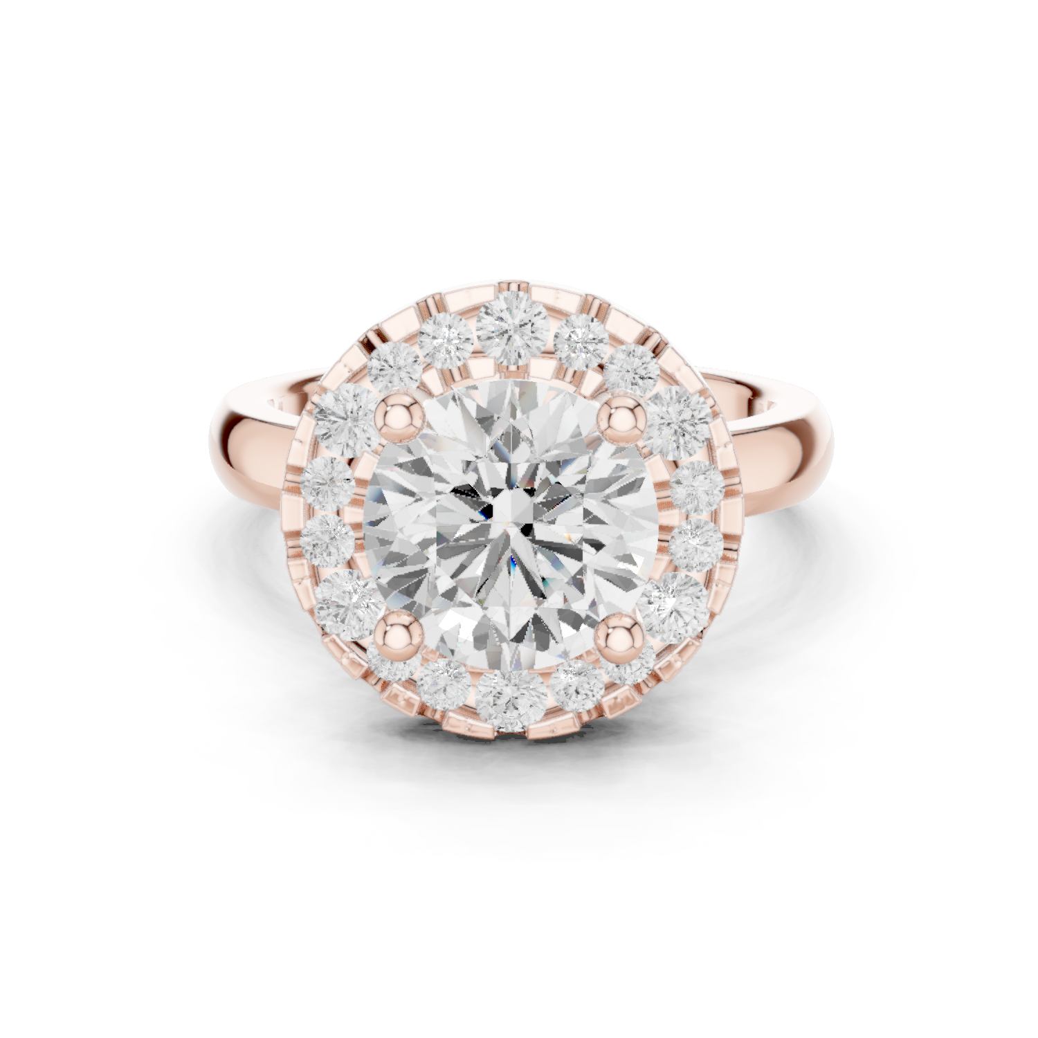 1.69tcw Round Lab Grown Diamond Halo Engagement Ring | | IGI Certified D-E-F, VVS-VS Clarity.